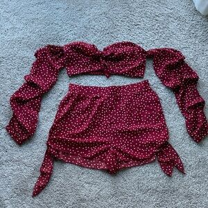 Showpo. Bandeau top and short set